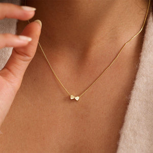 Personalized 3D Heart Charm Necklace, Minimalist Heart Pendent, Custom Initial Heart Necklace, Mother's Day Jewelry Gift for Her