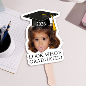 Custom Vintage Childhood Photo Graduation Gift - Personalized Graduation Fan