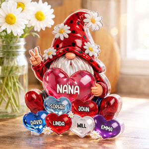 Grandma Little dwarf with Grandkids Names - Personalized Acrylic Plaque