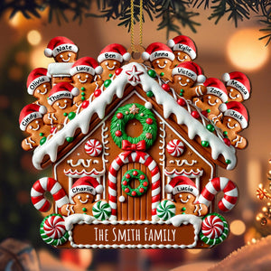 Celebrating Sweet Moments Together - Cookies House Personalized Custom Wood Ornament - Gift For Family