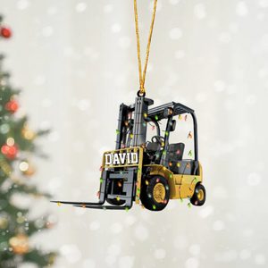 Personalized Forklift Ornament Christmas Gift for Operators and Industrial Workers