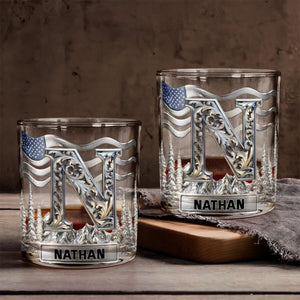 Alphabet Initial For Whiskey Lovers - Personalized Whiskey Glass