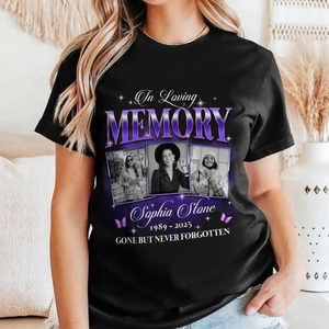 Custom Photo In Loving Memory Sympathy Gift Loss Of Loved One - Personalized Photo Memorial T Shirt