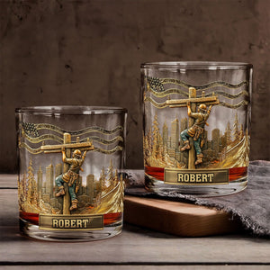 Lineman Glass - Personalized Lineman Whiskey Glass