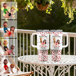 I Love You Every Day - Fun Valentines Gifts For Her, Wife - Personalized 40oz Tumbler With Straw
