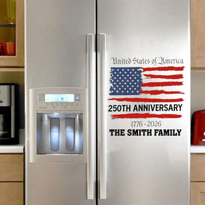 America 250th Anniversary Personalized Family Name Decal Sticker
