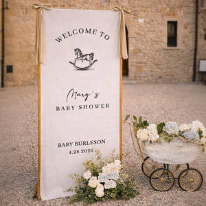 Baby Shower - Personalized Baby Shower Welcome Sign, Oh Baby Welcome Decorations