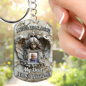 Angel Wings - Personalized Memorial Stainless Steel Keychain