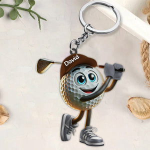 Personalized Swing Golf Keychain For Golf Lovers
