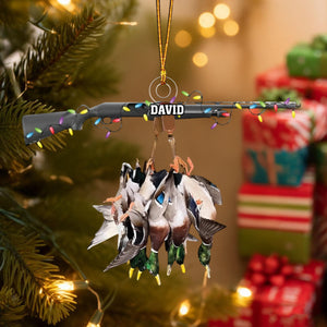 Personalized Duck Hunting Acrylic Christmas Ornament β Custom Name Gift For Hunters