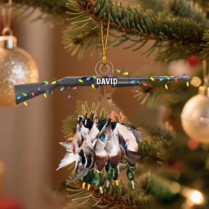 Personalized Duck Hunting Acrylic Christmas Ornament β Custom Name Gift For Hunters