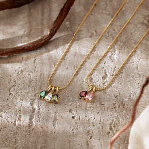 Custom Birthstone Necklace, Anniversary Family Gift for Mom, Bridal Gift for Grandma, Mothers Day Gift for Her