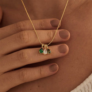 Custom Birthstone Necklace, Anniversary Family Gift for Mom, Bridal Gift for Grandma, Mothers Day Gift for Her