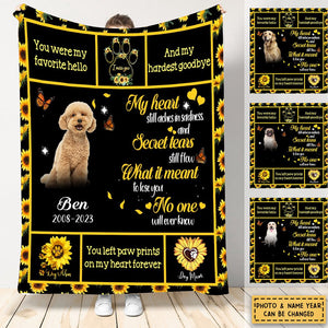 Personalized Memorial Fleece/ Quilt Blanket Memorial Gift Idea For Pet Owner