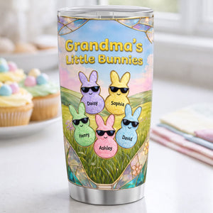 Grandma's Little Bunnies Cute Rabbits - Personalized Tumbler - Gift for Grandma, Mom