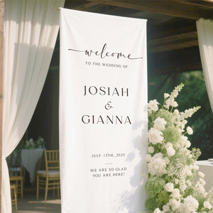 Personalized Wedding Welcome Sign, Custom Wedding Signs,Wedding banner