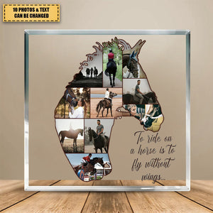 Horse Collage Photo Personalized Acrylic Plaque Gift For Horse Riders, Horse Lover