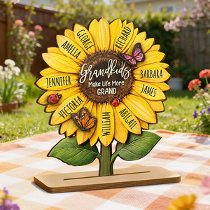 Grandkids Make Life More Grand - Personalized Wooden Plaque