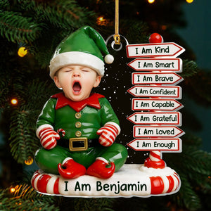 Tiny Elf Christmas - Personalized Acrylic Ornament