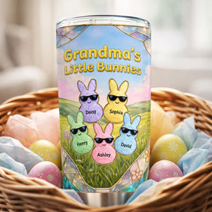 Grandma's Little Bunnies Cute Rabbits - Personalized Tumbler - Gift for Grandma, Mom