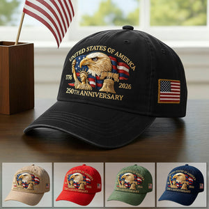 Eagle Liberty United States 250th Anniversary Hat 2026 Adjustable Patriotic Baseball Cap
