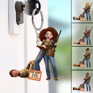 Hunting Couple Keychain - Personalized Gifts For Couple Keychain