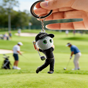 Golf Man Personalized Golf Keychain For Golf Lovers