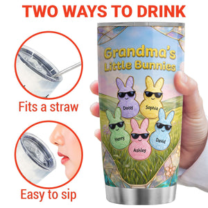 Grandma's Little Bunnies Cute Rabbits - Personalized Tumbler - Gift for Grandma, Mom