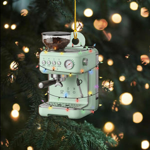 Personalized Custom Coffee Grinder Ornament: Barista Gift, Christmas Tree Decor