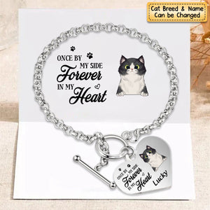 Personalized Heart Bracelet I'm Always With You - Memorial Gift For Cat/Pet Lovers