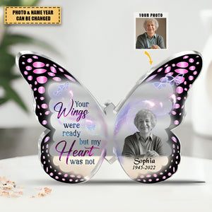 Personalized Memorial Butterfly-Shaped Acrylic Plaque