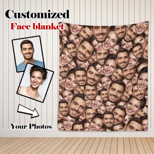 Personalized Custom Photo Face Blanket- Funny Face Gift