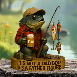 Fishing Dad Acrylic Plaque - Personalized Gift For Dad,Grandpa