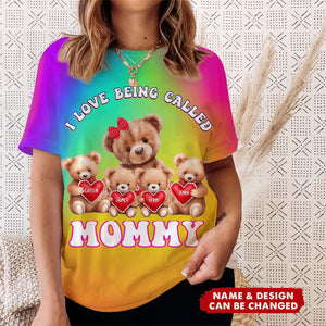 Personalized I Love Being Called Grandma 3D T-shirt