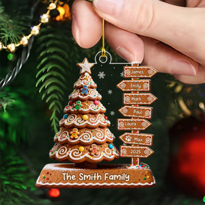 Cookie Family Christmas Tree Personalized Acrylic Ornament