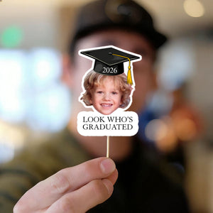 Custom Vintage Childhood Photo Graduation Party Gifts - Personalized Cupcake Toppers