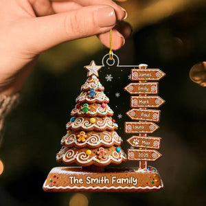 Cookie Family Christmas Tree Personalized Acrylic Ornament