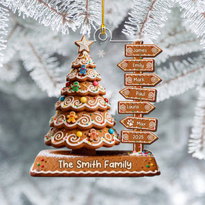 Cookie Family Christmas Tree Personalized Acrylic Ornament