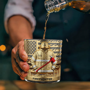 Firefighter Fire Dept, Personalized Whiskey Glass, Gift For Firefighter Retirees and Active Duty