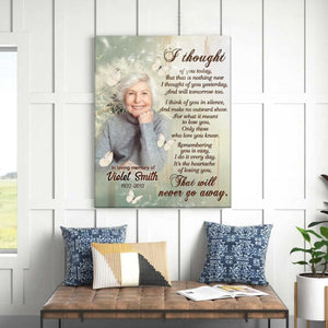 Personalized Memorial Canvas Poster β I Thought Of You Today Sign