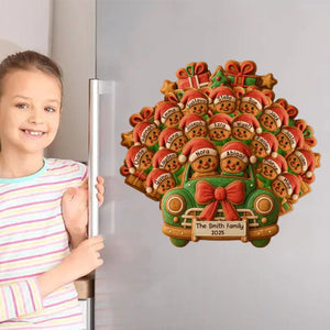 Celebrate Your Family's Holiday With Custom Van And Bears Decal, Personalized Decal