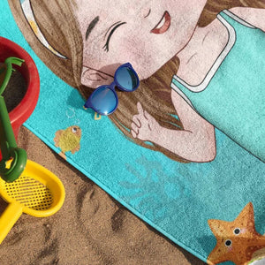 Summer, Beach, Pool, Travel And Kid - Family Personalized Beach Towel