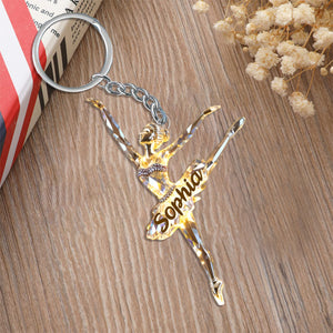 Personalized Charming Ballet Keychain Gifts For Ballerina Lover
