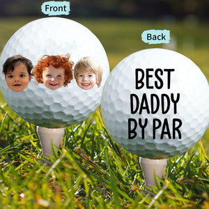 Custom Photo Best Daddy By Par Personalized Golf Ball