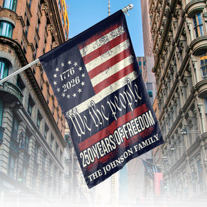 Personalized 250 Years Of Freedom Garden Flag America 250th Anniversary