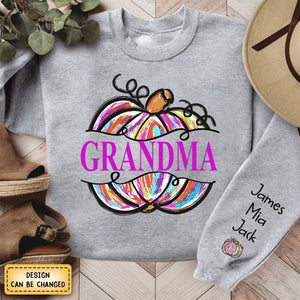 Gigi Grandma Painted Pumpkin - Family Personalized Fall Sweatshirt