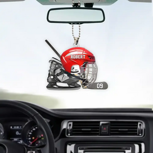 Personalized Hockey Helmet Shaped Ornament β Gift For Hockey Lovers