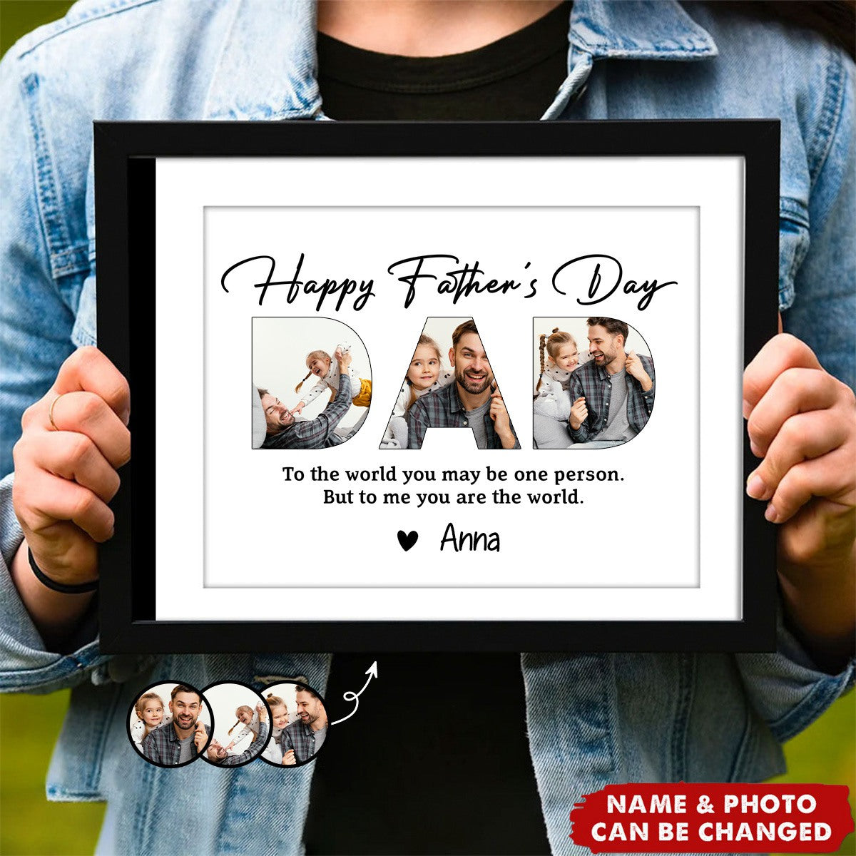 Happy Father's Day Personalized Family Picture Frame