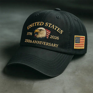 Printed baseball cap, featuring the Logo of the 250th Anniversary of the United States