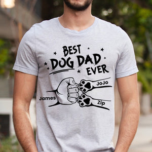 Best Dog Dad Ever Hand Punch - Personalized Father T-shirt